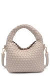 Moda Luxe Jessamine Woven Satchel In Ivory