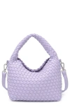 Moda Luxe Jessamine Woven Satchel In Lilac