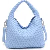 Moda Luxe Jessamine Woven Satchel In Sky Blue
