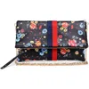 Moda Luxe Jules Print Clutch In Black