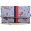 Moda Luxe Jules Print Clutch In Blue