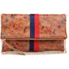 Moda Luxe Jules Print Clutch In Brown
