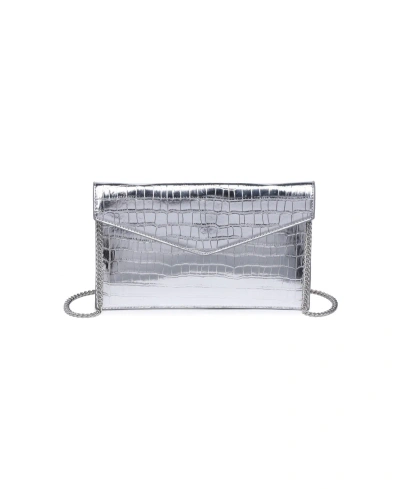 Moda Luxe Katniss Clutch In Silver