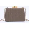 Moda Luxe Melina Evening Bag In Mocha