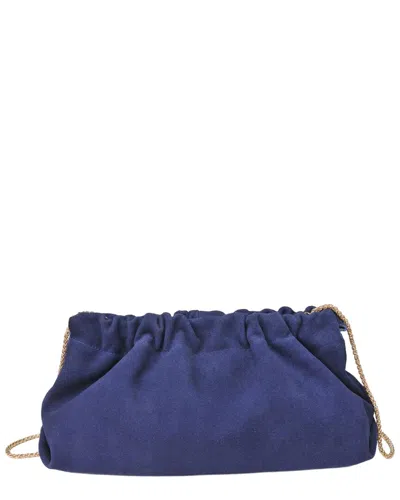 Moda Luxe Penelope Leather Clutch In Navy