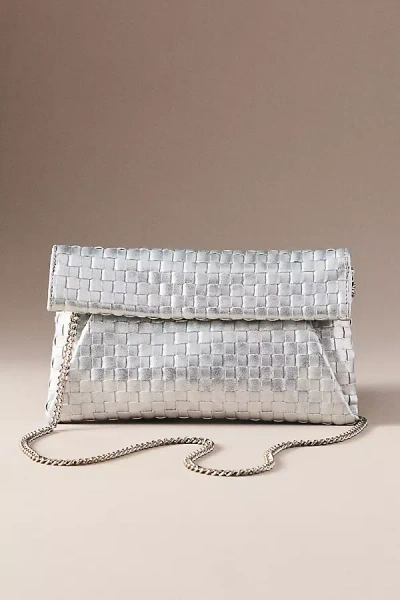 Moda Luxe Priscilla Metallic Clutch In Gray