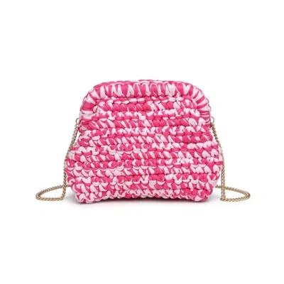 Moda Luxe Raya Clutch In Hot Pink