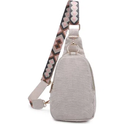 Moda Luxe Regina Canvas Sling Backpack In Oatmeal