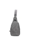 Moda Luxe Regina Studded Sling Backpack In Grey