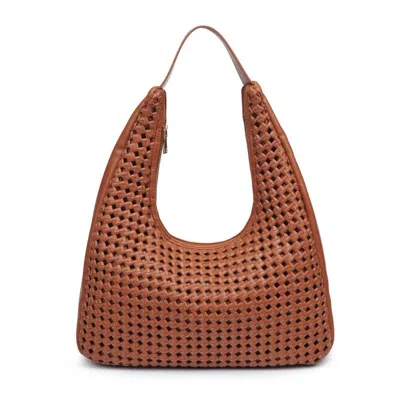 Moda Luxe Renne Woven Hobo Handbag In Brown