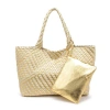 Moda Luxe Solana Woven Tote In Gold
