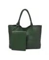 Moda Luxe Solana Large Woven Tote Bag In Forest