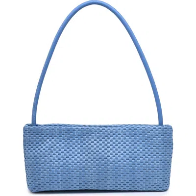 Moda Luxe Straw Shoulder Bag In Blue