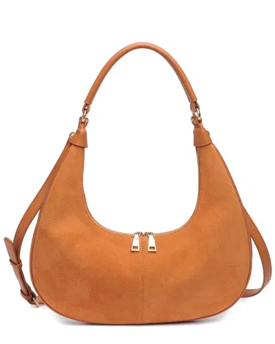 Moda Luxe Teresa Suede Shoulder Bag In Tan