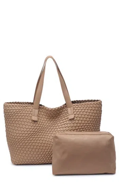 Moda Luxe Weave Tote Bag In Natural