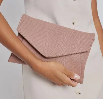 Moda Luxe Women's Cara Genuine Leather Clutch In Brown In Pink