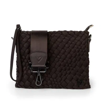 Moda Luxe Women's Charlotte Woven Crossbody In Espresso In Brown