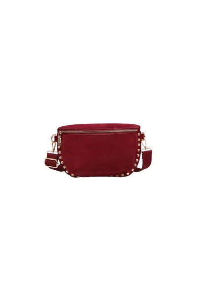 Moda Luxe Women's Gizelle Suede Belt Bag In Wine In Pink