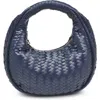 Moda Luxe Woven Circle Shoulder Bag In Midnight