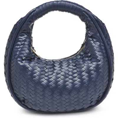Moda Luxe Woven Circle Shoulder Bag In Midnight
