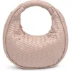 Moda Luxe Woven Circle Shoulder Bag In Natural