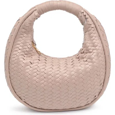 Moda Luxe Woven Circle Shoulder Bag In Natural