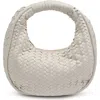 Moda Luxe Woven Circle Shoulder Bag In Oatmilk