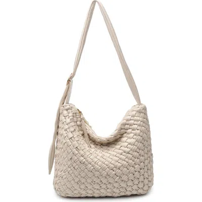 Moda Luxe Woven Crossbody Bag In Oatmilk