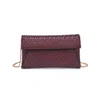 Moda Luxe Woven Priscilla Clutch Bag In Wine