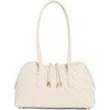 Moda Luxe Woven Shoulder Bag In Pink