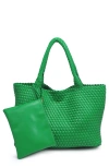 MODA LUXE MODA LUXE WOVEN UNLINED TOTE BAG AND POUCH