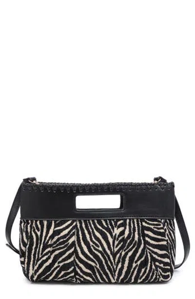 Moda Luxe Zebra Jacquard Clutch In Blue