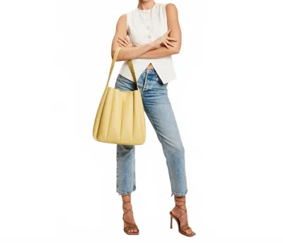 Moda Luxe Zelda Pleated Detail Hobo Handbag In Butter Yellow In Multi