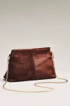 Modaluxe Faux Suede Clutch In Brown