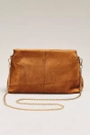 Modaluxe Faux Suede Clutch In Orange