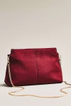 Modaluxe Faux Suede Clutch In Red