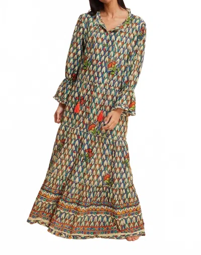 Modaposa Alcee Moroccan Fall Resort Maxi Dress In Multicolor