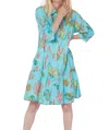 Modaposa Alcee Sea Life And Coral Print Dress In Multi