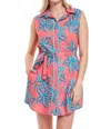 Modaposa Carlotta Mini Dress In Coral In Pink