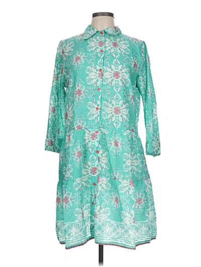 Pre-owned Modaposa Casual Dress In Teal