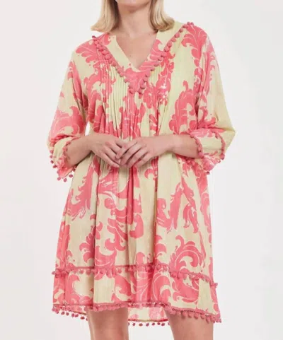 Modaposa Pamala Dress Baroque Swirl In Pink
