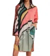 Modaposa Gabriella Abstract Fall Resort Dress In Multicolor In Multi