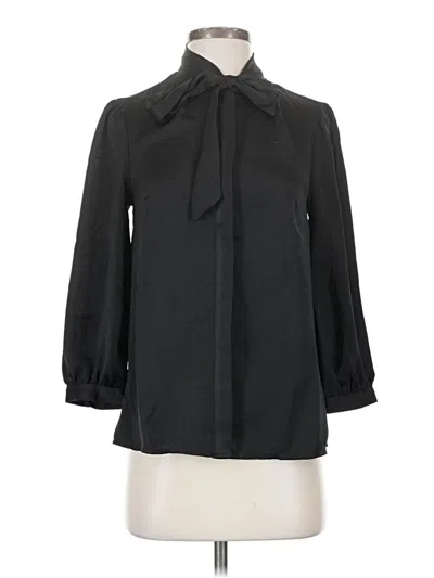 Pre-owned Modcloth 3/4 Sleeve Blouse In Black