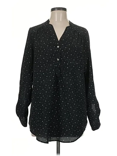Pre-owned Modcloth 3/4 Sleeve Blouse In Black
