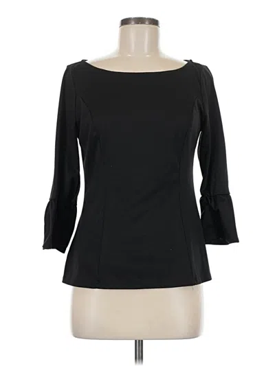 Pre-owned Modcloth 3/4 Sleeve Top Black Boatneck Tops