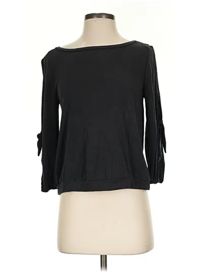 Pre-owned Modcloth 3/4 Sleeve Top Black Boatneck Tops