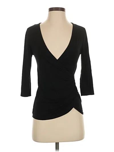 Pre-owned Modcloth 3/4 Sleeve T-shirt In Black