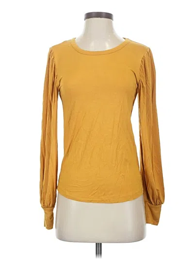 Pre-owned Modcloth 3/4 Sleeve T-shirt In Gold