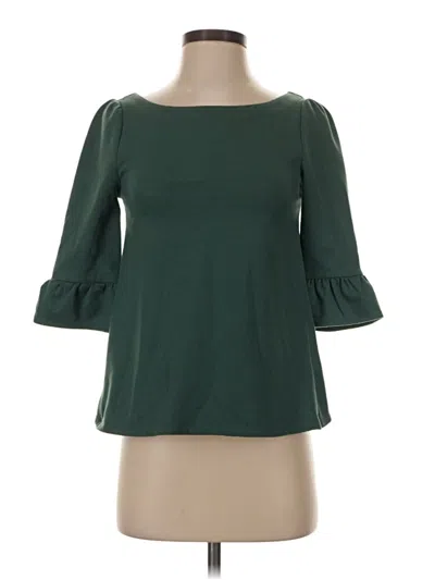 Pre-owned Modcloth 3/4 Sleeve T-shirt In Green