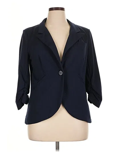 Pre-owned Modcloth Blazer Jacket In Blue